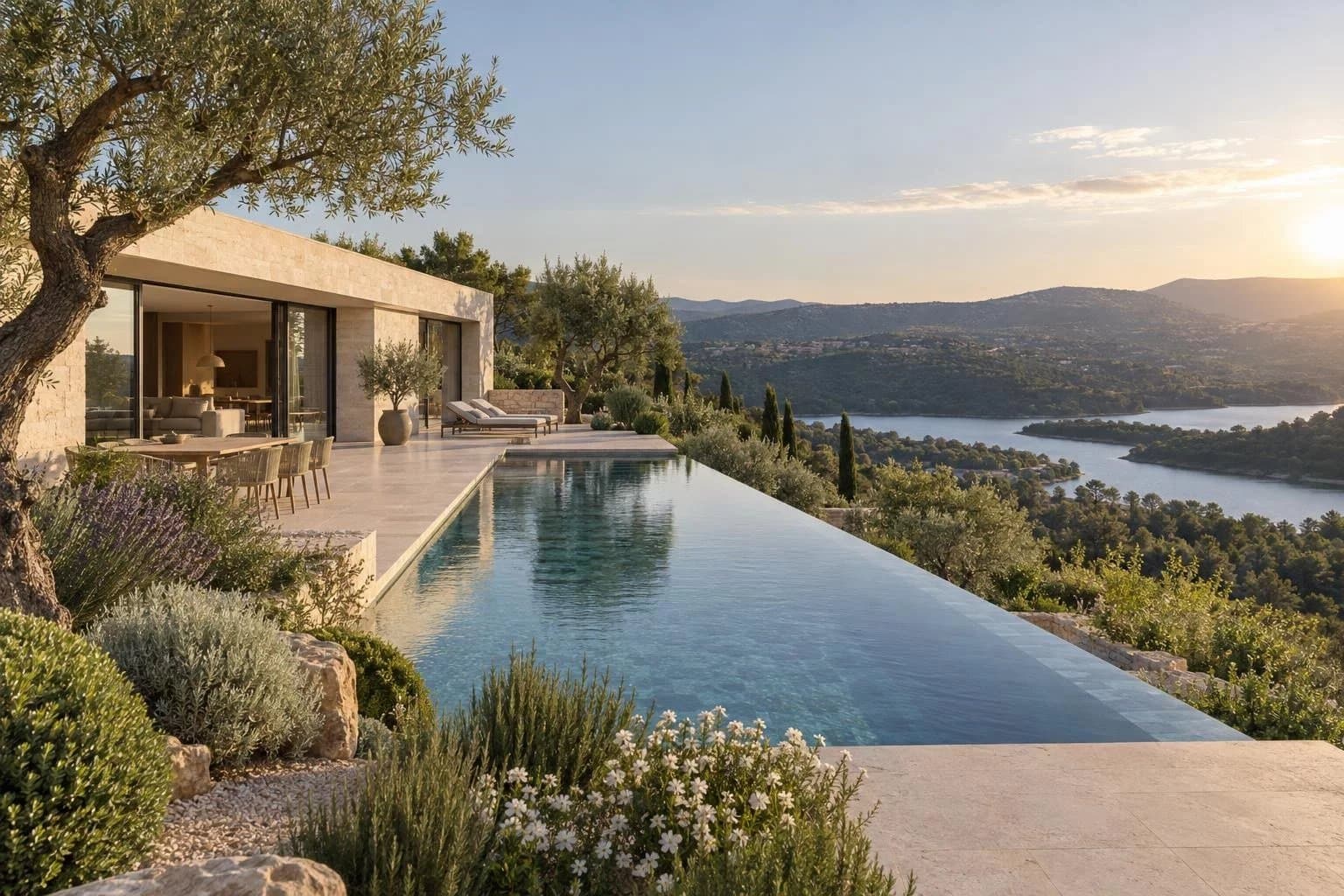 Contemporary villa overlooking the lake