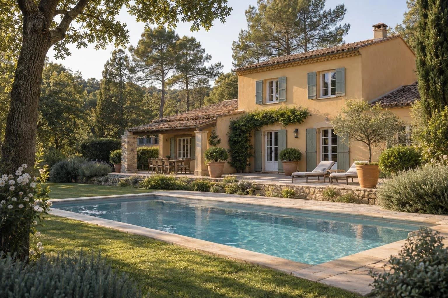 Villa with pool on the edge of the forest